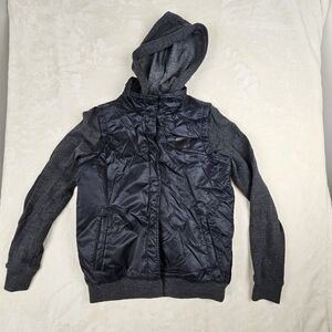 RVCA Jacket Small Men’s Hoodie shacket black grey light weight